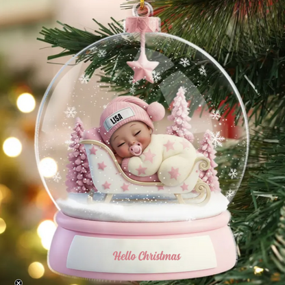 Baby's First Christmas Ornament, Personalized Newborn Christmas Ornament
