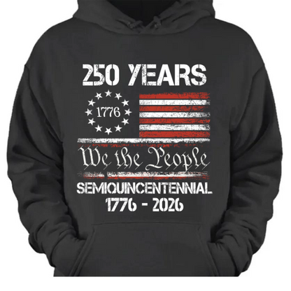 America’s 250th Anniversary United States Semiquincentennial Dark Pullover Hoodie