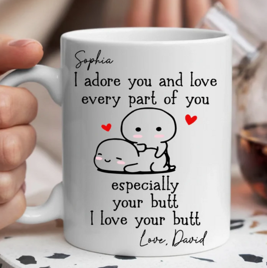 I Love Every Part Of You - Personalized Mug, Gift For Couples, Romantic Keepsake Gift