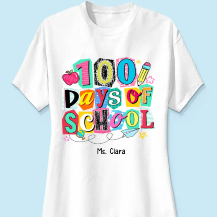 One Hundred Days Later 100 Days Of School Celebration - Personalized Women Tee