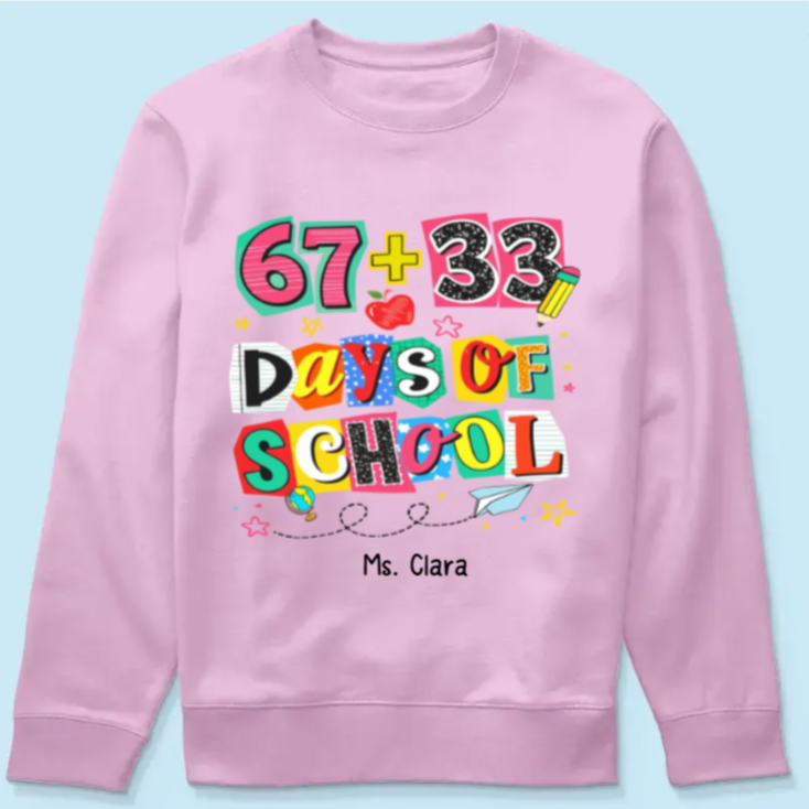 One Hundred Days Later 100 Days Of School Celebration - Personalized Sweatshirt
