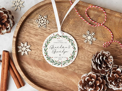 First Christmas As Grandparents Gift | Christmas Ornament | Grandparent Gift | Christmas Bauble | Christmas Gift | New Baby Gift | Christmas