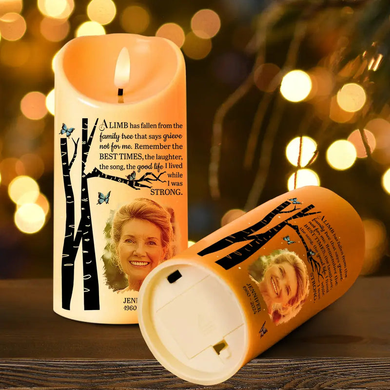 Personalized Photo Memorial LED Candle, In Loving Memory, Sympathy Remembrance Candle, Loss Of Dad, Mom, Grandma, Grandpa, Bereavement Gift