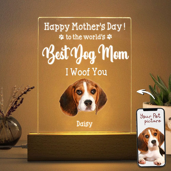 Custom Acrylic Photo Night Light with Face Cutout – Unique Personalized Gift