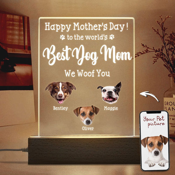 Custom Acrylic Photo Night Light with Face Cutout – Unique Personalized Gift