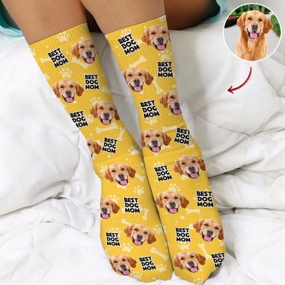 Custom Photo Best Parents Ever - Personalized Socks For Dog Lovers