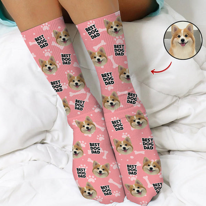 Custom Photo Best Parents Ever - Personalized Socks For Dog Lovers