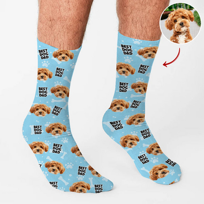 Custom Photo Best Parents Ever - Personalized Socks For Dog Lovers