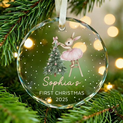 Baby Girl First Christmas Ornament,Baby's First Christmas,Personalized Baby Christmas Ornament,Custom Baby Ornament,Christmas Keepsake