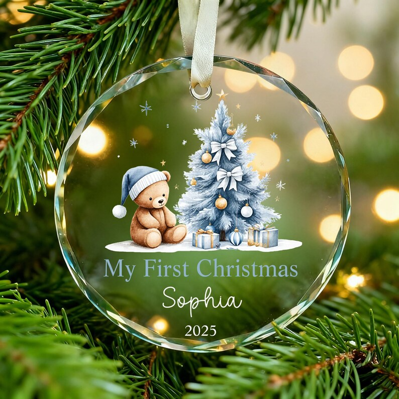 Custom Baby Christmas Ornament, Personalized Baby Name Ornament, Baby's First Christmas, Christmas Keepsake, Christmas Gift, Home Decor