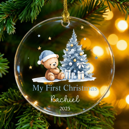 Custom Baby Christmas Ornament, Personalized Baby Name Ornament, Baby's First Christmas, Christmas Keepsake, Christmas Gift, Home Decor