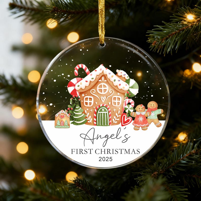 Baby's First Christmas Ornament,Personalised Christmas Bauble Keepsake,Baby 1st Xmas Decoration,New Baby Gift,1st Christmas Gift 2025