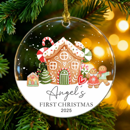 Baby's First Christmas Ornament,Personalised Christmas Bauble Keepsake,Baby 1st Xmas Decoration,New Baby Gift,1st Christmas Gift 2025