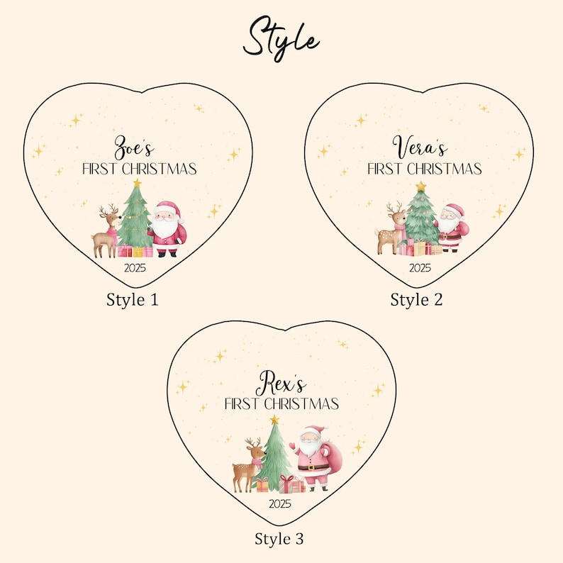 Personalised Baby's First Christmas Bauble, 1st Christmas Keepsake for New Baby, Newborn Gift for Friends, Baby 1st Christmas Ornament Decor
