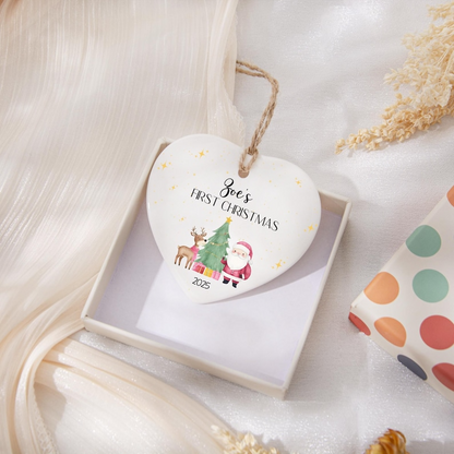 Personalised Baby's First Christmas Bauble, 1st Christmas Keepsake for New Baby, Newborn Gift for Friends, Baby 1st Christmas Ornament Decor