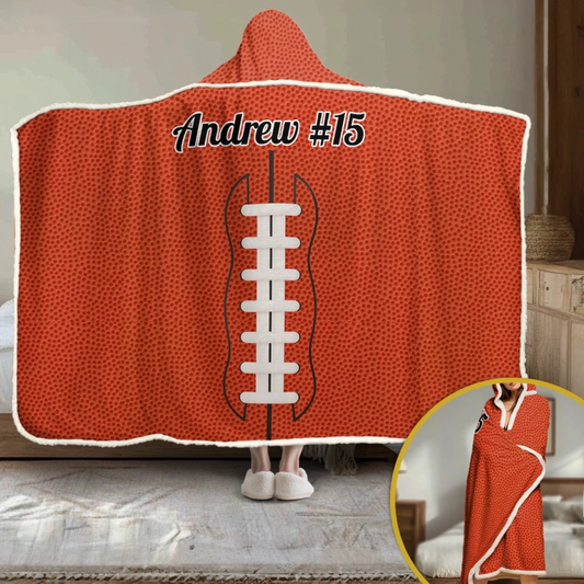 Custom Snuggle Blanket, Hoodie Blanket - Personalized Birthday Sport Gifts For Sports Fans, Sports Lovers - Born To Cheer Loud