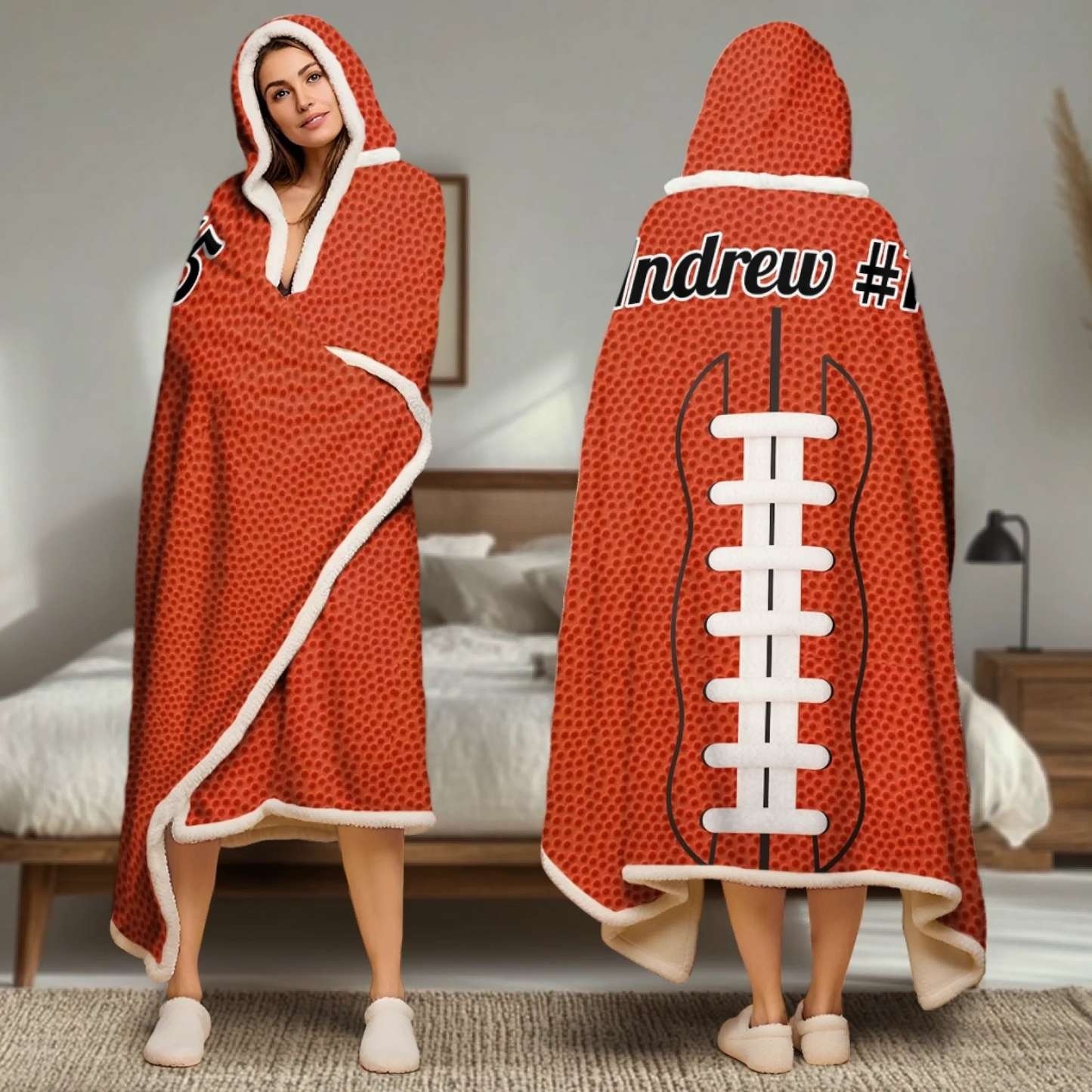 Custom Snuggle Blanket, Hoodie Blanket - Personalized Birthday Sport Gifts For Sports Fans, Sports Lovers - Born To Cheer Loud