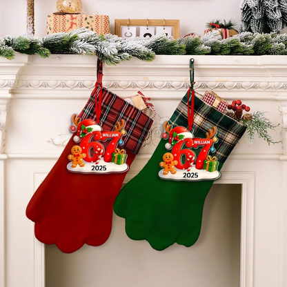 Custom Six Seven Meme Christmas Ornament – Hilarious 6 7 Teen Slang Acrylic Keepsake, Personalized Holiday Decor for Teenagers, Trendy 67 Meme Gift for Friends & Family