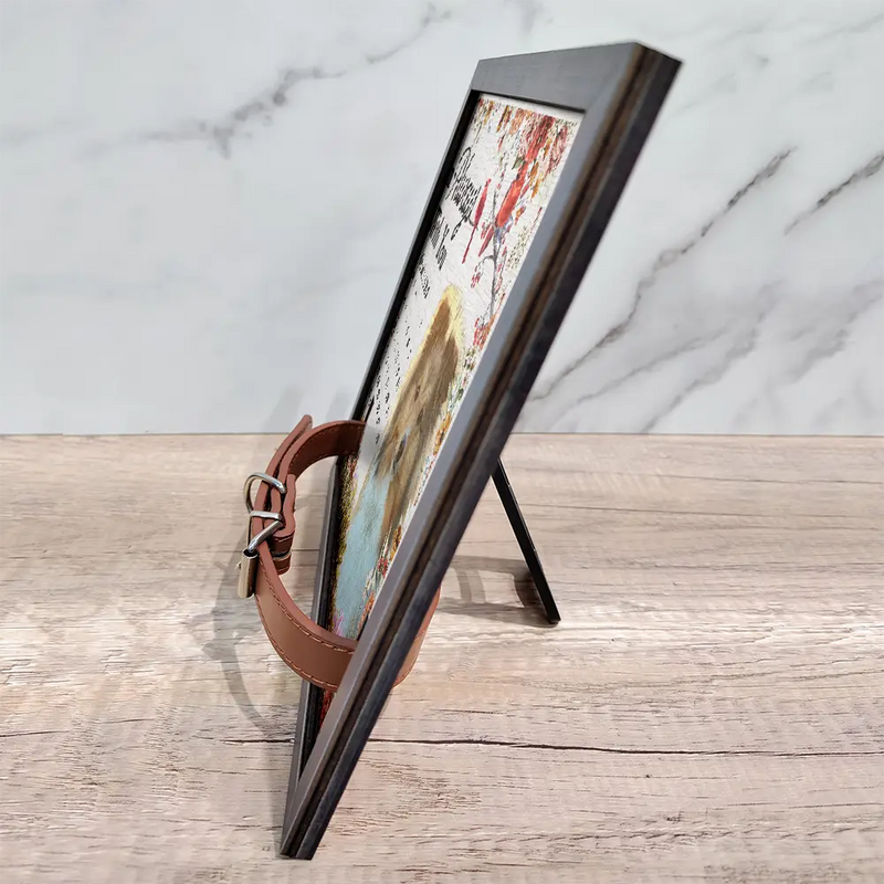 Custom Photo The Moment Your Heart Stopped Memorial Calendar With Flowers - Personalized Pet Loss Sign, Collar Frame