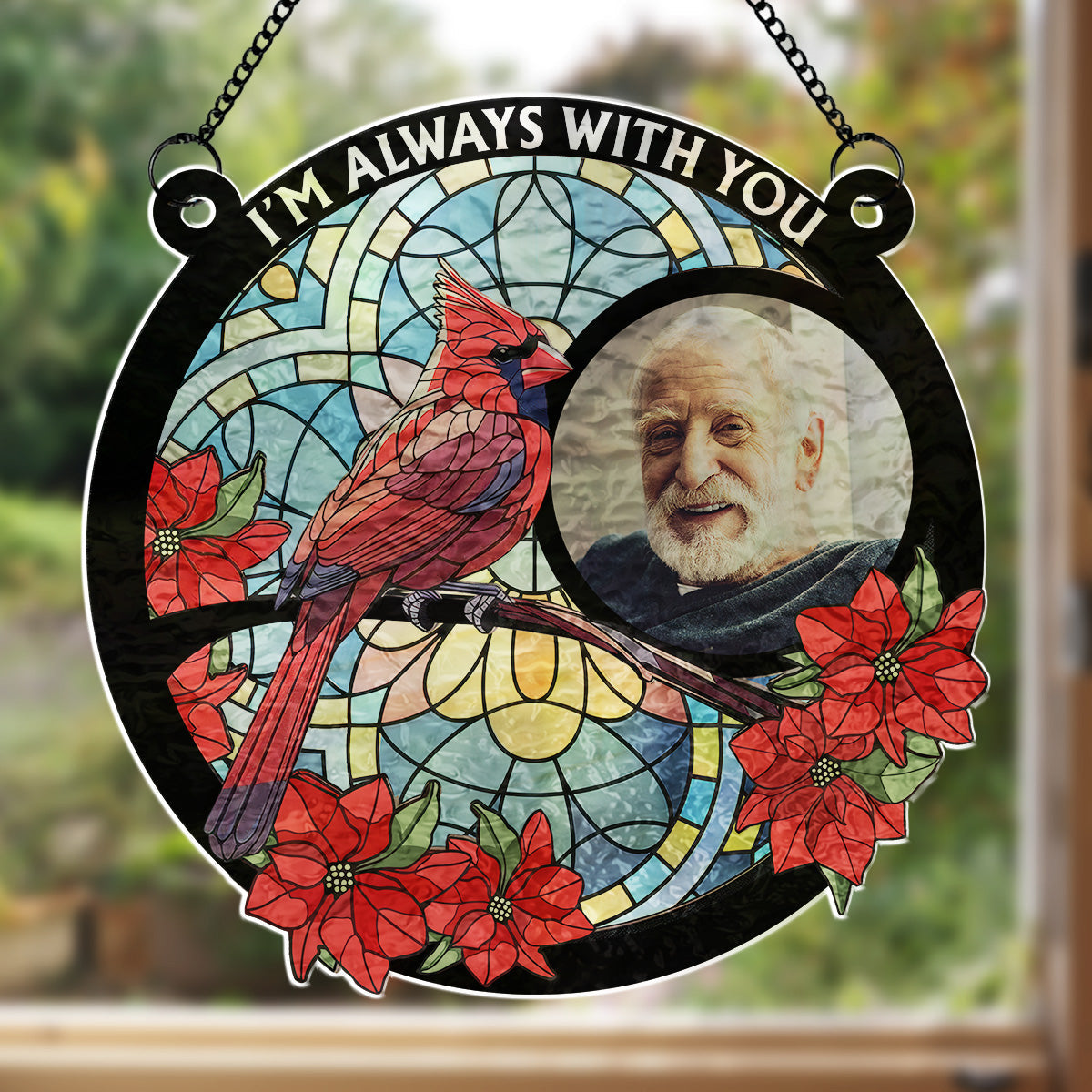 Always With You” Custom Wavy Suncatcher – Personalized Gift for Any Occasion