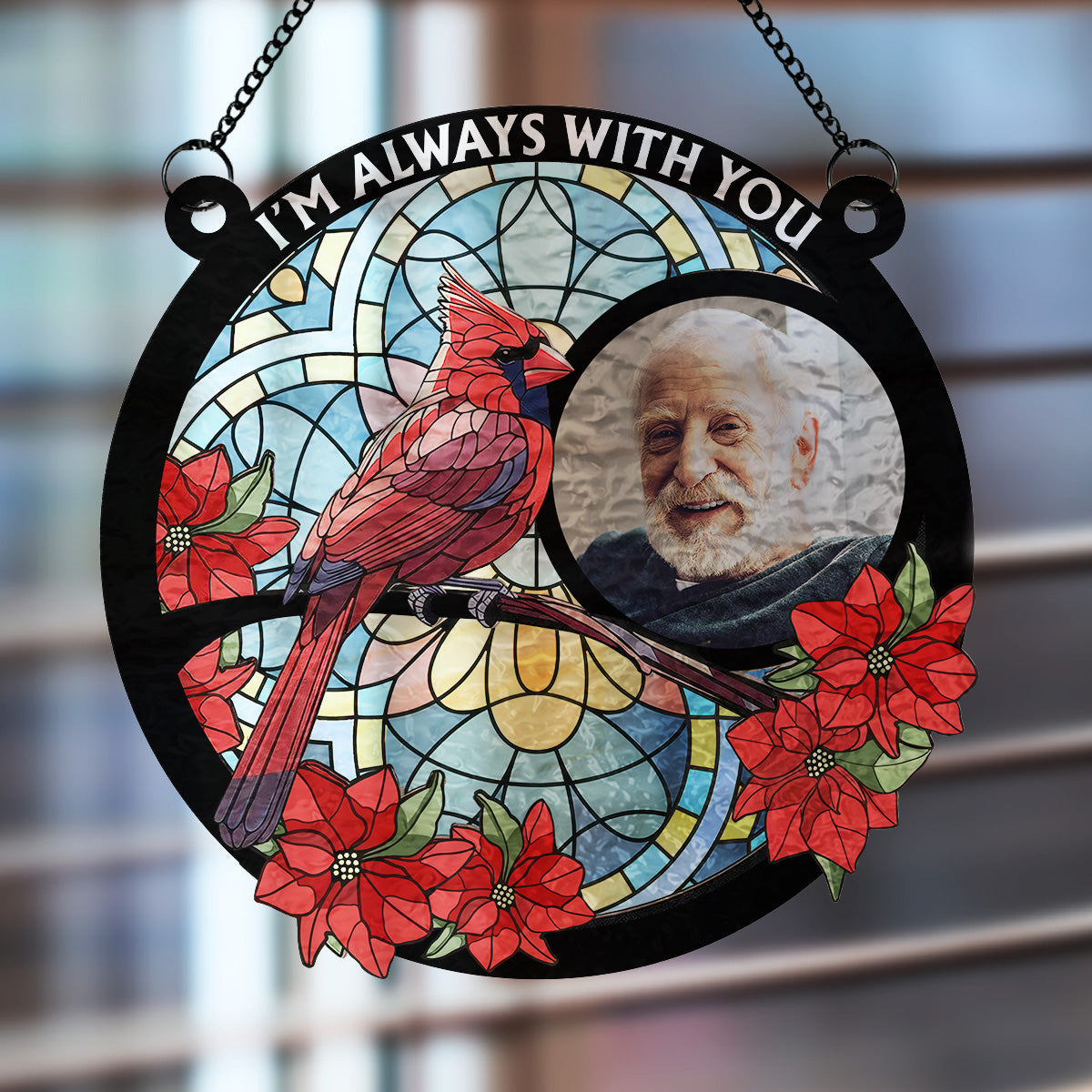 Always With You” Custom Wavy Suncatcher – Personalized Gift for Any Occasion