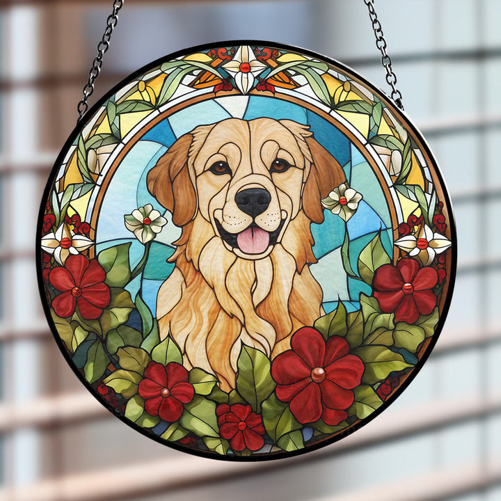Portrait Lovely Dog - Personalized Custom Window Hanging Suncatcher