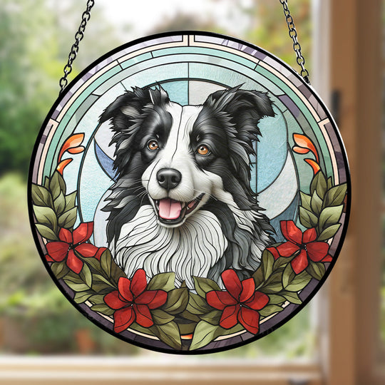 Portrait Lovely Dog - Personalized Custom Window Hanging Suncatcher