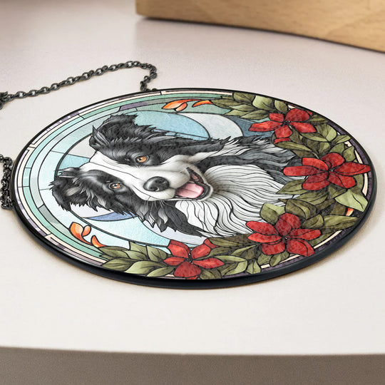Portrait Lovely Dog - Personalized Custom Window Hanging Suncatcher