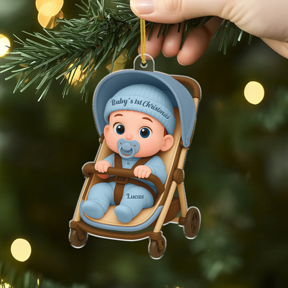 [3D Printing Effect] Personalised Acrylic Baby's 1st Xmas Ornaments for Newborns