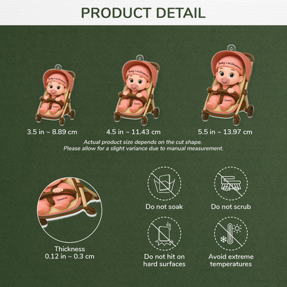 [3D Printing Effect] Personalised Acrylic Baby's 1st Xmas Ornaments for Newborns