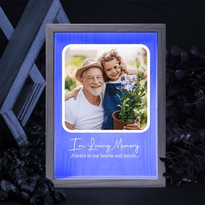 Personalized “Always in Our Hearts & Mind” Memorial Light Box – Custom Photo Remembrance Gift
