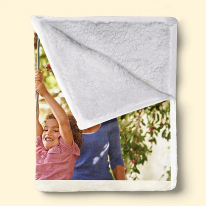 Custom Photo I Love You More Than I Can Say - Family Personalized Custom Blanket - Gift For Mom, Grandma