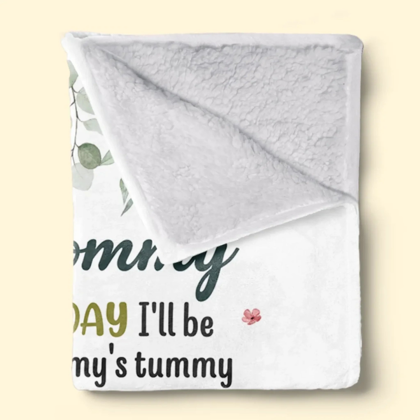 Custom Photo Can't Wait To Meet You, Mommy - Family Personalized Custom Blanket - Mother's Day, Baby Shower Gift, Gift For First Mom