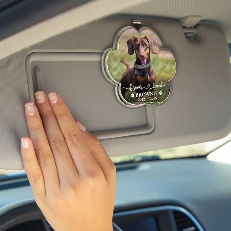 Custom Photo Forever In My Heart - Personalized Custom Shaped Acrylic Car Visor Clip