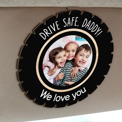 Custom Photo We Love You Car Visor Clip - Personalized Cute Gift For Dad, Husband