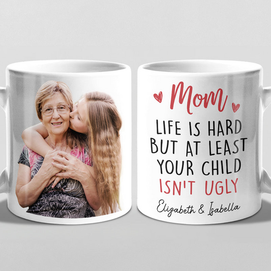 Custom Photo Treasured Moments Forever Linked - Family Personalized Custom Mug - Mother's Day, Gift For Mom