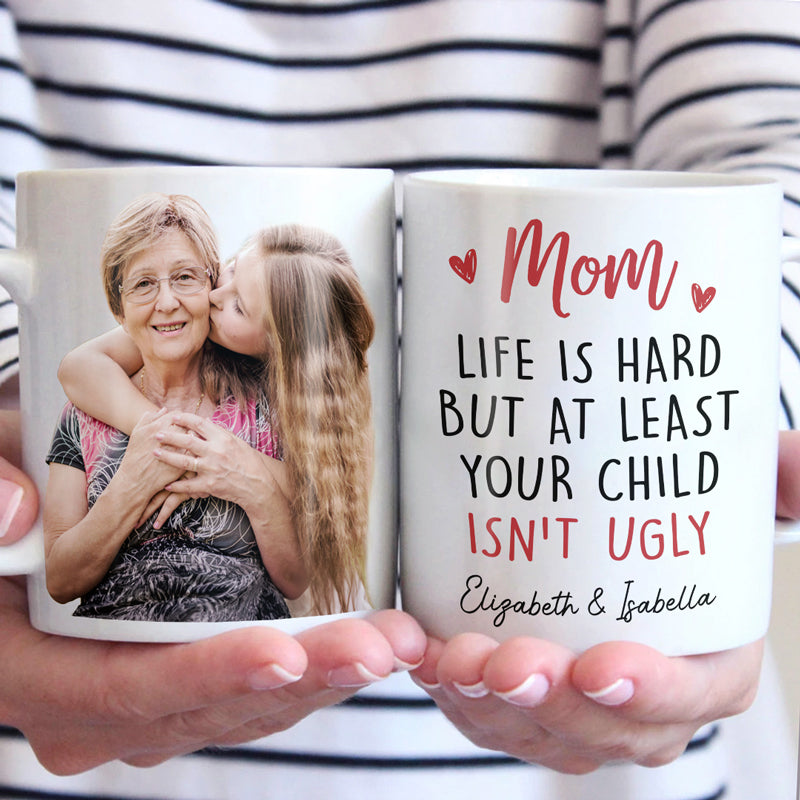 Custom Photo Treasured Moments Forever Linked - Family Personalized Custom Mug - Mother's Day, Gift For Mom
