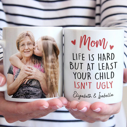 Custom Photo Treasured Moments Forever Linked - Family Personalized Custom Mug - Mother's Day, Gift For Mom