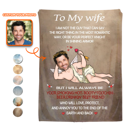 Funny Husband-to-Wife Custom Blanket – Heartfelt Valentine Message